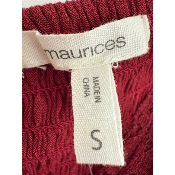 Maurice’s Lace Burgundy Wine Midi Spaghetti Strap Dress Y2K size Small NWT - Picture 5 of 7